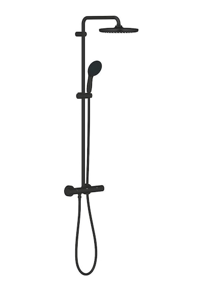Grohe Tempesta System 250 Duvara Monte Termostatik Bataryalı Duş Sistemi - 266702431 Gri - Gümüş
