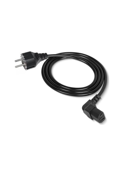 Koodmax 2 Adet C13 Power Kablo - Elektrik Güç Kablosu 90 Derece Dirsek L Tip - Dik Açılı - 1.8 Mt