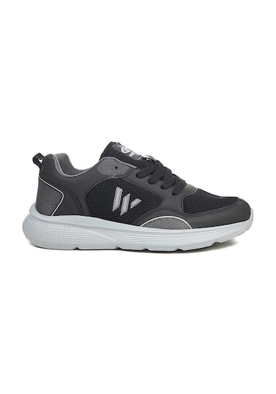 Magg Poınt 571 Deri Trend Sneaker Ayakkabı 36-40 Siyah Gümüş Siyah