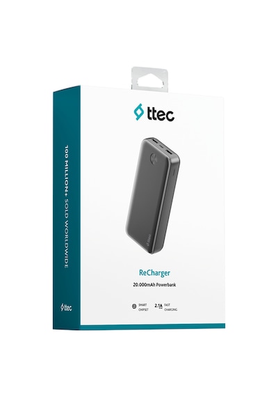 Ttec Recharger 20.000mah Taşınabilir Şarj Aleti/powerbank 2bb267s Siyah