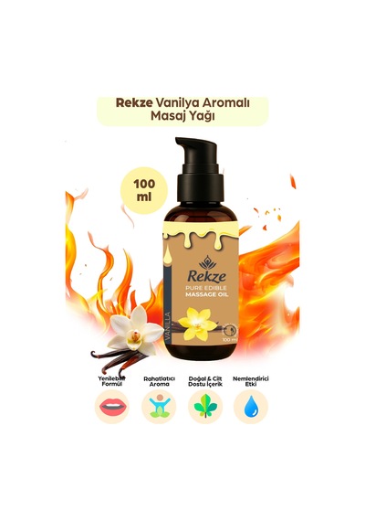 Vanilyalı Aromaterapi Yenilebilir Rahatlatıcı Doğal Masaj Yağı 100 Ml - 635851321