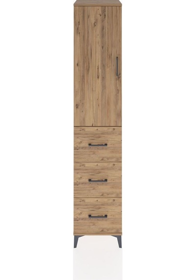 Hyperion Dolap 2 Raflı 3 Çekmeceli Tek Askılı 44x44x221 Çam-çam Atlas Çam