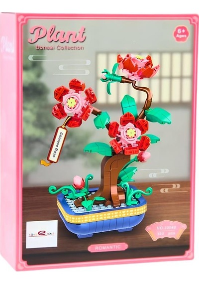 Toys E Toys Plant Bonsai Collection Çin Gülü Çiçek Yapı Blok Seti 325 Parça 33042