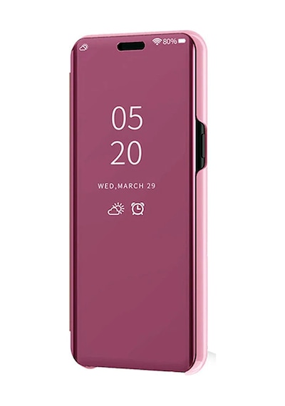 Oppo A5 2020 / A9 2020 Uyumlu Aynalı Kapaklı Lüx Kılıf Rose Gold