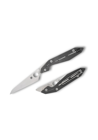 Spyderco Nand Titanium M398 Plainedge Kamp Çakı Gri