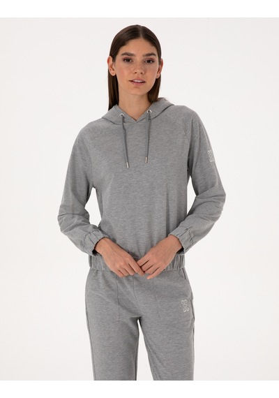 Pierre Cardin Kadın Gri Melanj Sweatshirt 50312020-vr086