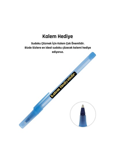 Kolay Sudoku Tam Sayfa 200 Süper Sudoku Kalem Hediyeli