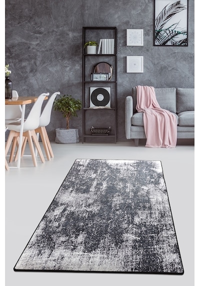 Stain Siyah Djt 80X200 Cm Dekoratif Modern Halılar