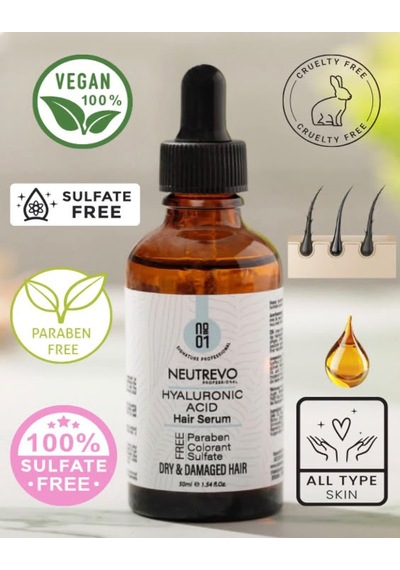 Neutrevo Professional No:1 Hyaluronic Acid Serisi Nem Ve Dolgunluk Veren Saç Bakım Serumu 50 Ml
