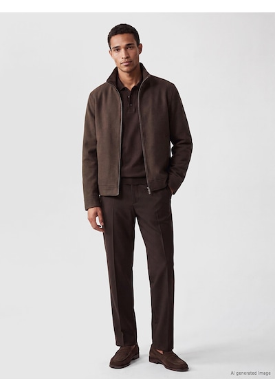 Lcw Vision Kahverengi Regular Fit Dik Yaka Erkek Mont