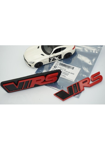 Dk Tuning Skoda Vrs Ön Panjur Bagaj Kırmızı Siyah Logo Arma Seti