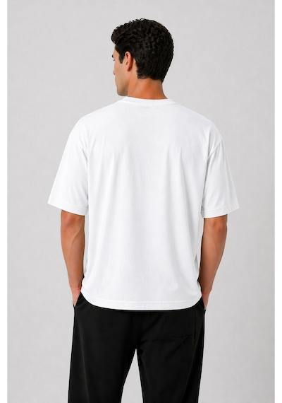 Parshey Oversize Premium Tişört 20/1 Kalın Kumaş, Unisex Street Fit Beyaz