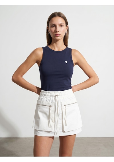 Dilvin 21259 Bisiklet Yaka Top-lacivert