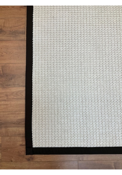 Saraz Halı Kumaş Bordür Gri Bukle Antrasit Bordür Halı Salon Koridor Mutfak Çocuk Odası Halısı Kilim S267 Beyaz-k.kahve Kahve