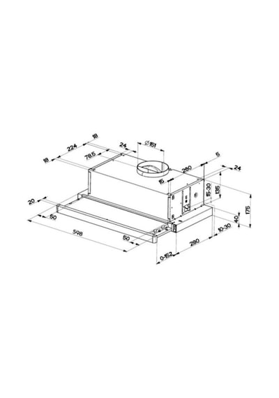 Dominox DTC 662 T WH/XS Sürgülü Aspiratör Inox