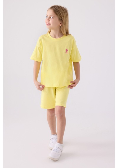 U.S. Polo Assn. U.s. Polo Assn Kız Çocuk Sarı Bermuda Takım 5274-43844 Sarı