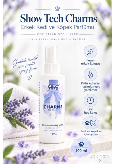 Showtech Charms Erkek Kedi Ve Köpek Parfümü 100 Ml