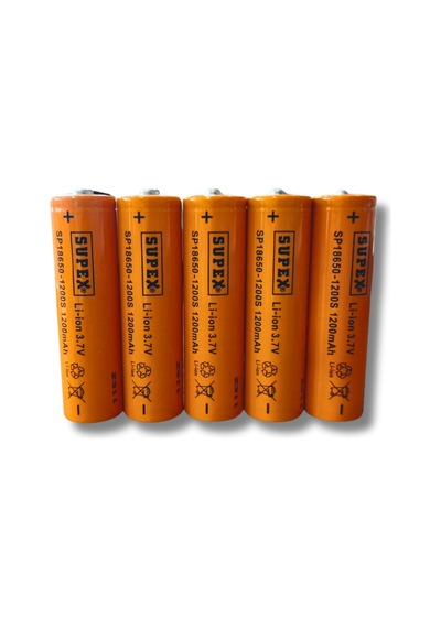Belirtilmemiş Sp-18650-1200 3.7v 1200mah Li-ıon Pil Başlıklı 5'li