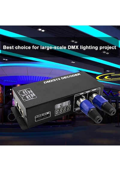 Dmx-512 Dekoder Dijital Ekran Dimmer Sürücü Rgbw 4 Kanal Led Kontrol Cihazı Şerit Band Dc12v-24v 348w