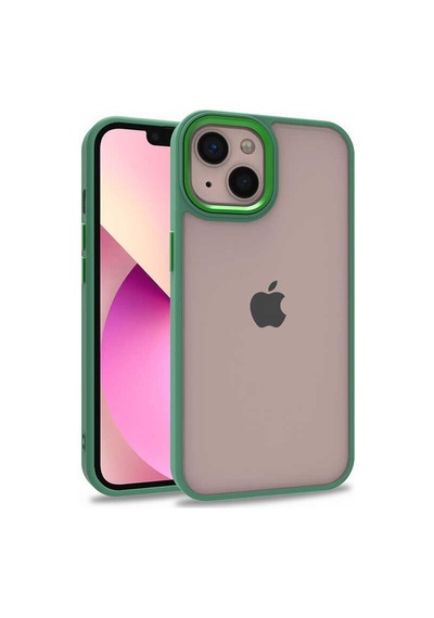 Apple Uyumlu iPhone 13 Metal Kamera Korumalı Arkası Şeffaf Silikon Kılıf - Lila