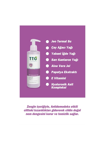 TTO Thermal Yağlı ve Karma Ciltler için Yüz Temizleme Jeli 2 x 200 ML