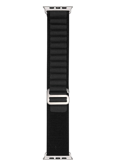 Watch 44mm Clo- Band-74 Hasır Kordon-siyah-gri