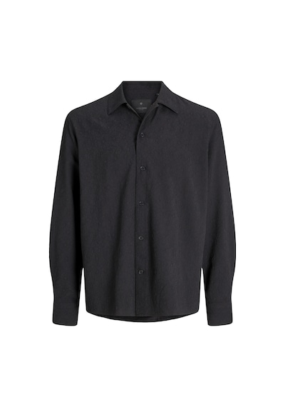 Jack & Jones Erkek Uzun Kollu Desenli Gömlek - Blatrend - 12278765 Black