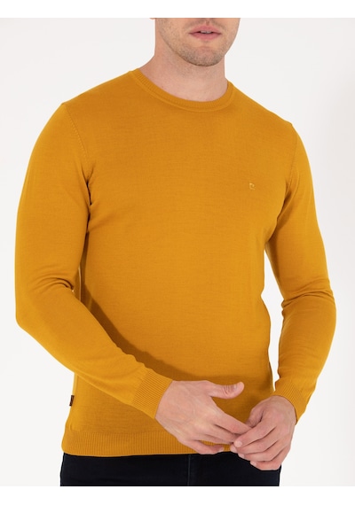 Pierre Cardin Erkek Safran Kazak /triko 50257301-vr043 Safran