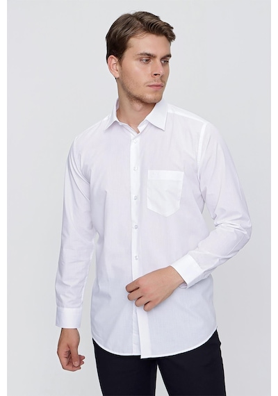 İmza Beyaz Uzun Kollu Sert Yaka Cepli Pamuklu Basic Comfort Fit Rahat Kesim Gömlek 1004240051-beyaz Beyaz İmza Beyaz Uzun Kollu Sert Yaka Cepli Pamuklu Basic Comfort Fit Rahat Kesim Gömlek 1004240051-beyaz Beyaz