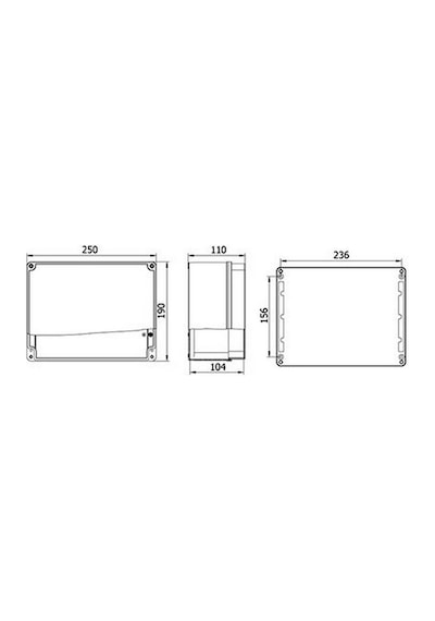 Mete Enerji 190x250x90 Alüminyum Buat Menteşeli 402520h
