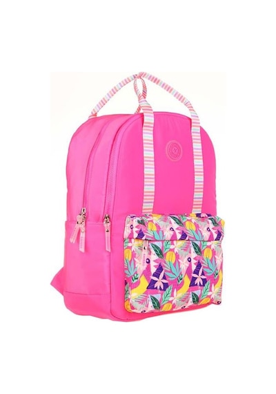 Kaukko Double Stripe Sırt Çantası Pembe K1762
