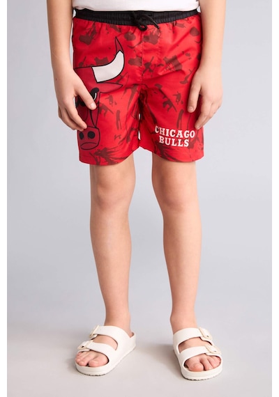 Defacto Nba Chıcago Bulls Deniz Şortu Erkek Çocuk H1893a826hsrd44 Kırmızı-rd44