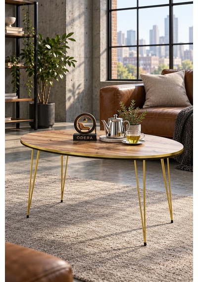 Odera Ceviz Oval Çekmeceli Orta Sehpa Siyah- Detaylı Metal Ayaklı İskandinav Modern Salon Sehpası Diğer Odera Ceviz Oval Çekmeceli Orta Sehpa Siyah- Detaylı Metal Ayaklı İskandinav Modern Salon Sehpası Diğer
