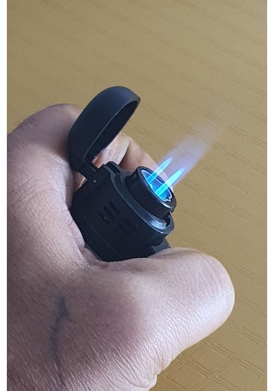 3 lü turbo kamp ve puro çakmağı siyah Siyah
