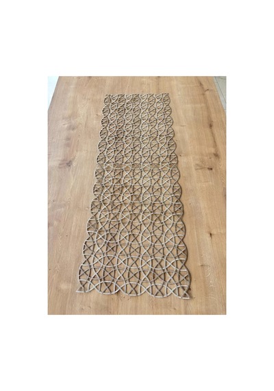 Salon Takımı Angles Çeyizlik Krem Kapi Runner Set 5 Parça İşlemeli Ranır Masa Sehpa Konsol Örtüsü Çok Renkli