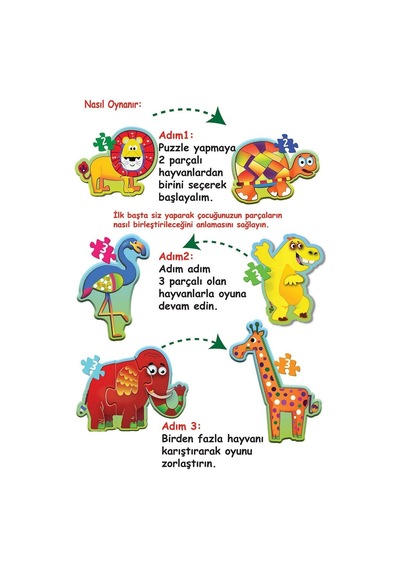 1727 Baby Puzzle Benim İlk Puzzlem Orman Hayvanları Standart