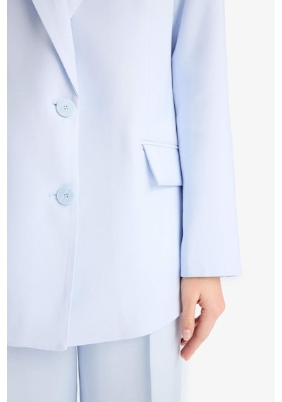 DeFacto Afra x Defacto Oversize Geniş Kalıp Tensel Blazer Ceket Z8276AZ25SPBE472 Mavi DeFacto Afra x Defacto Oversize Geniş Kalıp Tensel Blazer Ceket Z8276AZ25SPBE472 Mavi