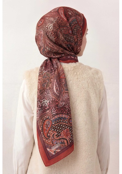 Silk Home Etnik Desen Mercan 75x195 Soft Şal Çok Renkli