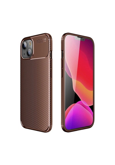 Zore İphone 13 Mini Uyumlu Ogaa Negro Silikon Kılıf-kahverengi