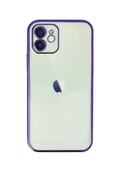 Apple iPhone Uyumlu  12 Uyumlu Kılıf Lensli Silikon - Mor