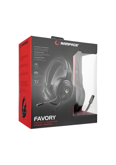 Rampage Favory 7.1 USB Surround Mikrofonlu Oyuncu Kulaklık