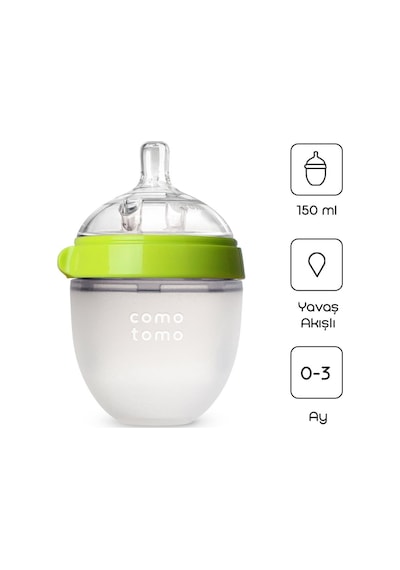 Nessiworld Comotomo Antikolik Silikon Biberon 150 Ml 0-3 Ay Yeşil