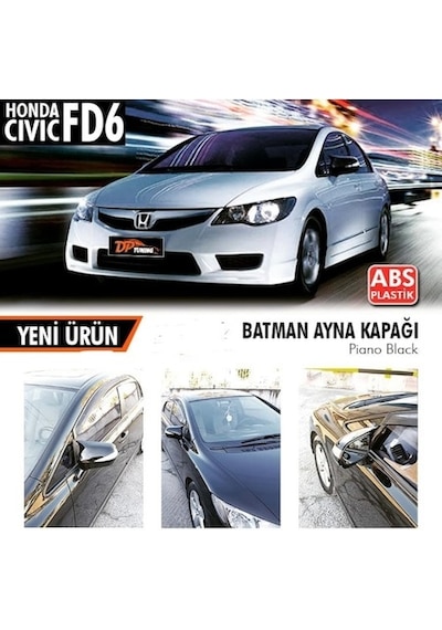 Otoçizgi Honda Civic Fd6 Yarasa Ayna Kapağı. Parlak Siyah. Otoçizgi