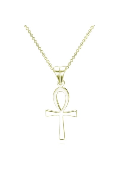 925 Ayar Gümüş Tokyo Nil Anahtarı Ankh Unisex Kolye Gold Renk Gümüş