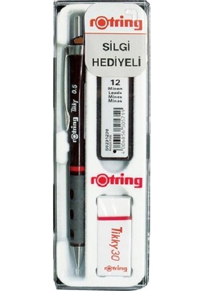 Rotring Tikky Mekanik Kurşun Kalem Okul Seti 0.5 MM Bordo