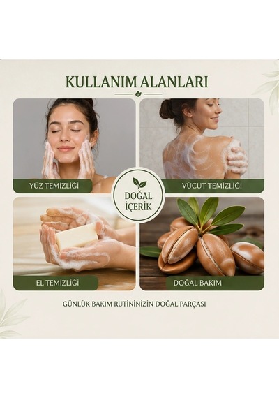 Argan Yağı Sabunu Doğal El Yapımı 100g-3 Adet Karışık