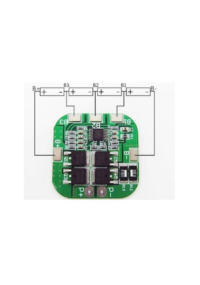 Lodos_Elektronik-4S 20A 16.8V Bms Koruma Kartı Lityum Batarya 18650 Li-İon Lipo Pr