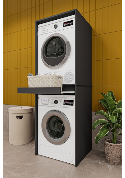 Asra Trend Çamaşır ve Kurutma Makinesi Dolabı BD05 %100 MDF Çekmeceli Raf Antrasit Asra Trend Çamaşır ve Kurutma Makinesi Dolabı BD05 %100 MDF Çekmeceli Raf Antrasit