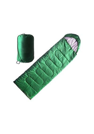 DFT Düz Başlık 190+30cm x75 Yeşil 5/15 Derece Uyku Tulumu Yeşil
