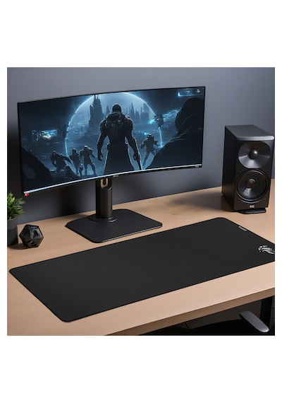 Dark Black 80x30cm Hybrid Kumaş - 4mm Kalınlık - Kaydırmaz Zemin Xl Premium Mousepad